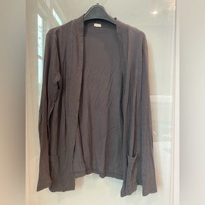 JCrew Dark Gray Cotton Cardigan | Size Small